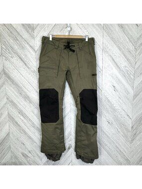 Burton Ski Snowboard Pants Mens Large Olive Green Southside Slim Snow Winter